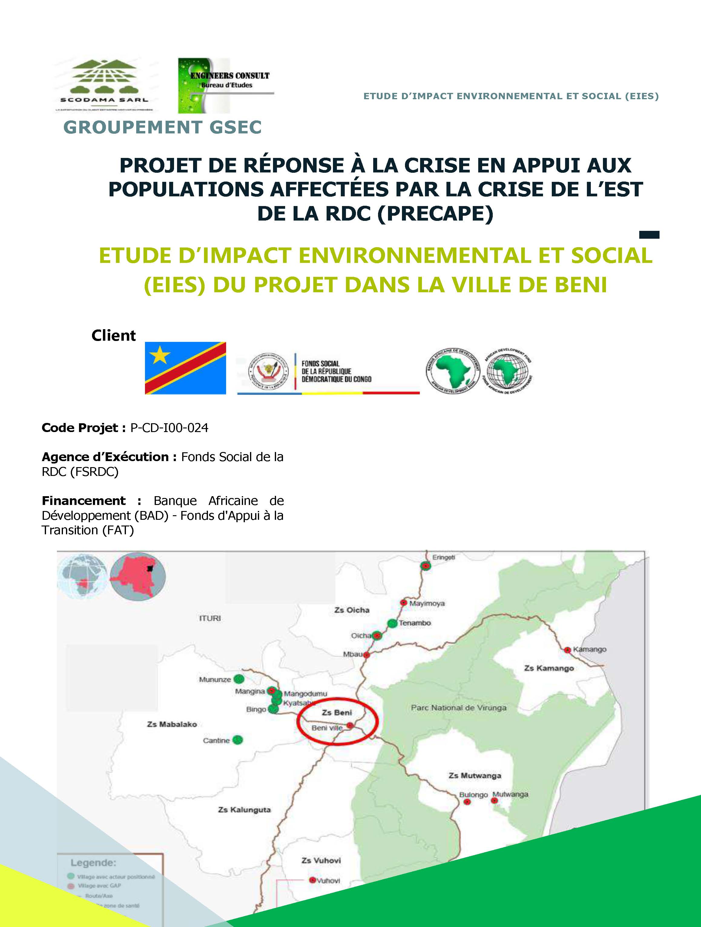 Étude d'Impact Environnemental et Social (EIES) du PRECAPE - Ville de Beni